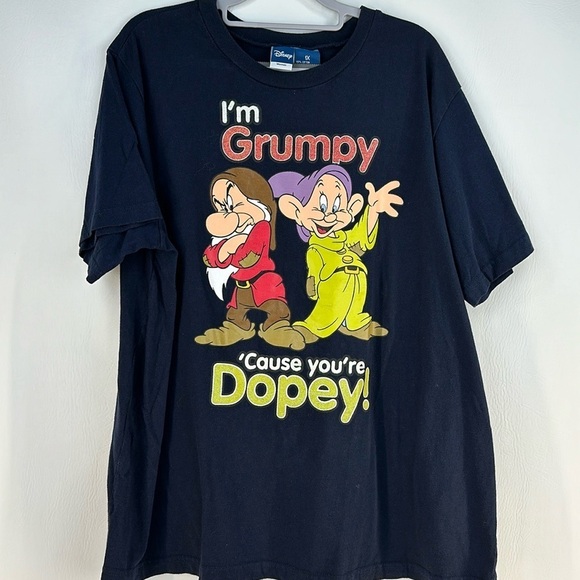 Disney “I’m Grumpy Cause You’re Dopey” Short Sleeve Tee Shirt, 1X - Picture 1 of 5